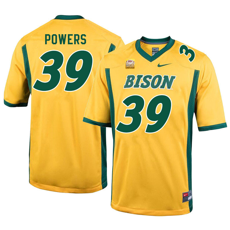 Men #39 Cade Powers North Dakota State Bison College Football Jerseys Sale-Yellow